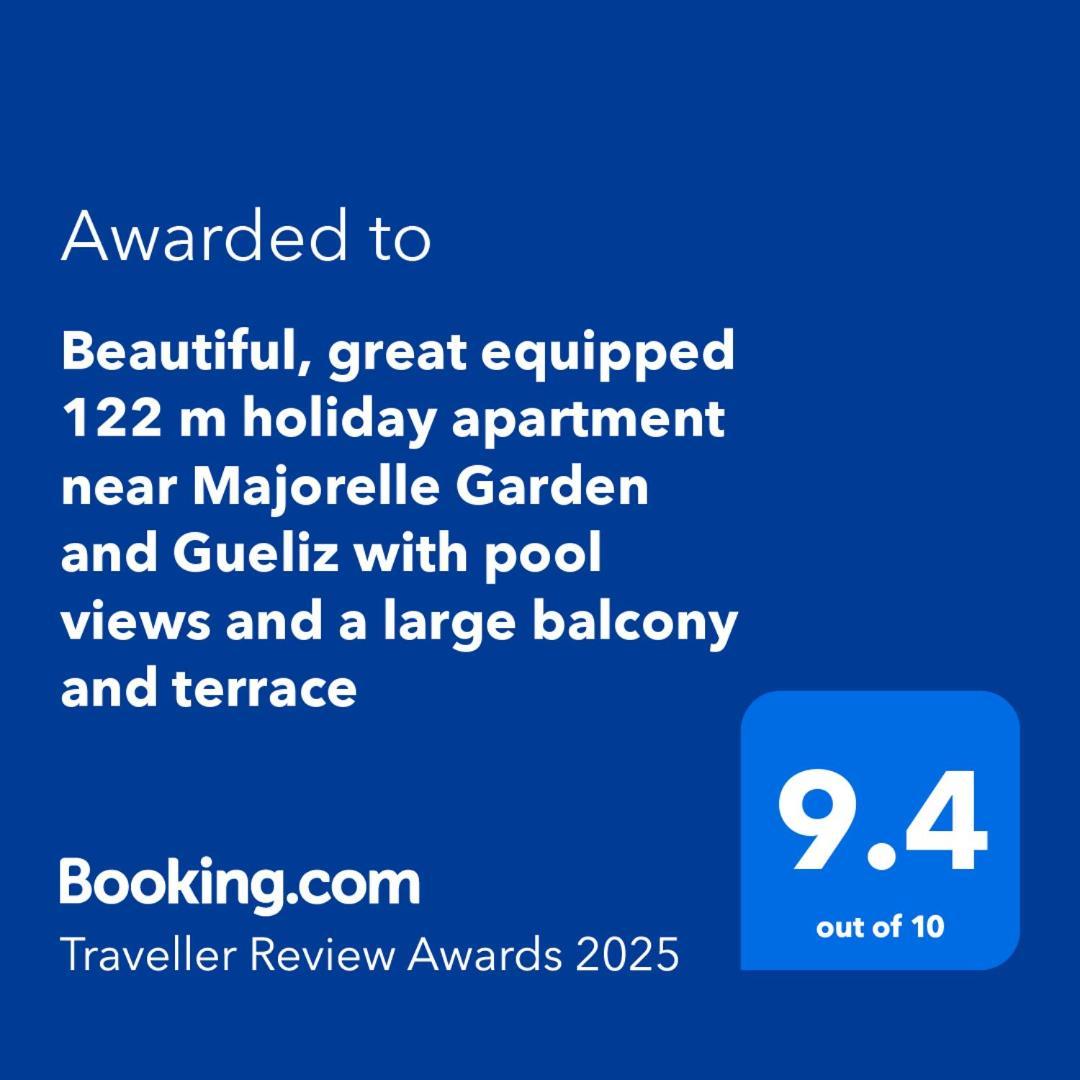 Beautiful, Great Equipped 122 M Holiday Apartment Near Majorelle Garden And Gueliz With Pool Views And A Large Balcony And Terrace مراكش المظهر الخارجي الصورة